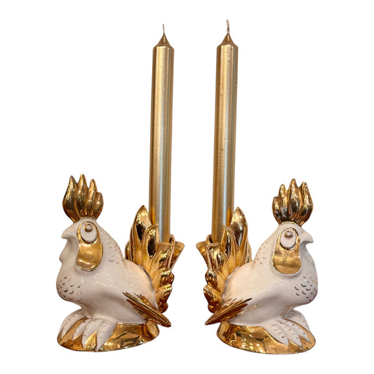 Vintage Rooster Candle Holders