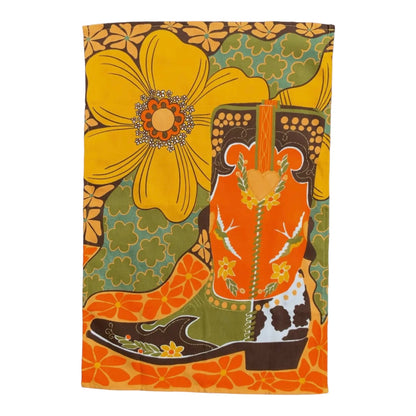 Retro Boot Tea Towel