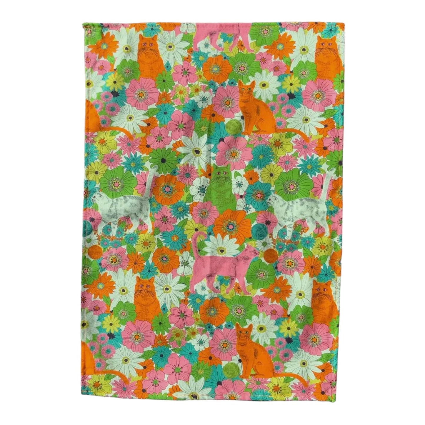 Retro Cat Tea Towel