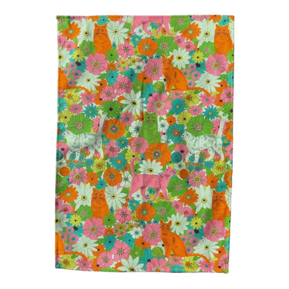 Retro Cat Tea Towel