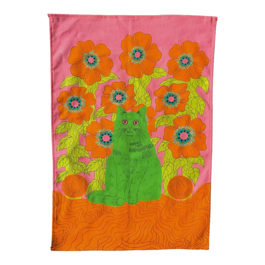 Retro Andy Cat Tea Towel