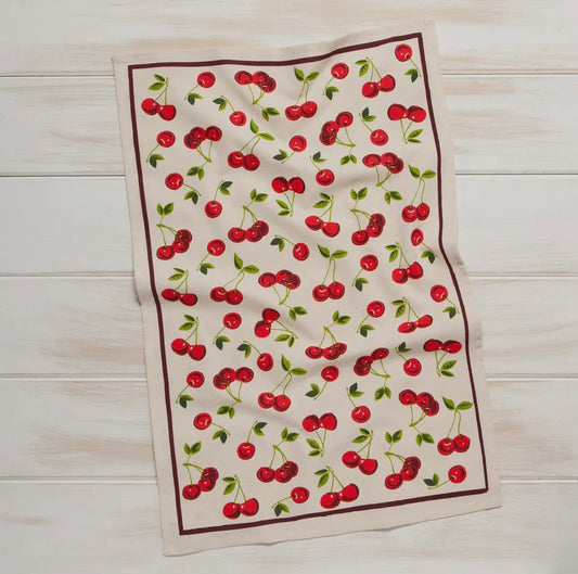 Cherries Dishtowel